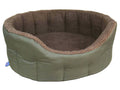 Premium Oval Bolster Style Heavy Duty Fleece Lined Machine Washable Dog Bed