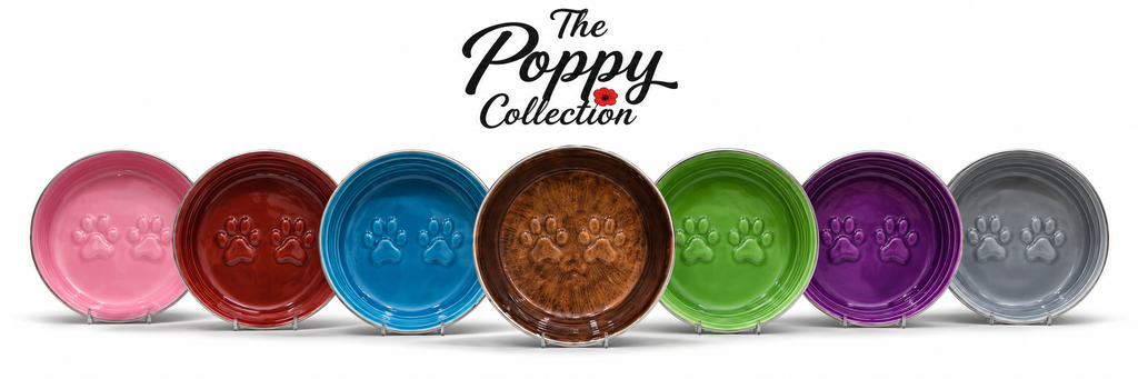 The Poppy Collection Dog Bowl - Red
