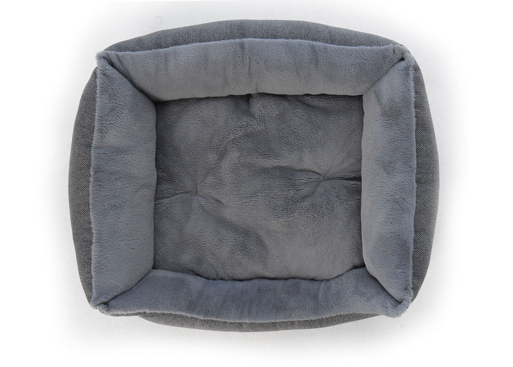 THE BALMORAL | LUXURY HERRINGBONE BOLSTER DOG BED