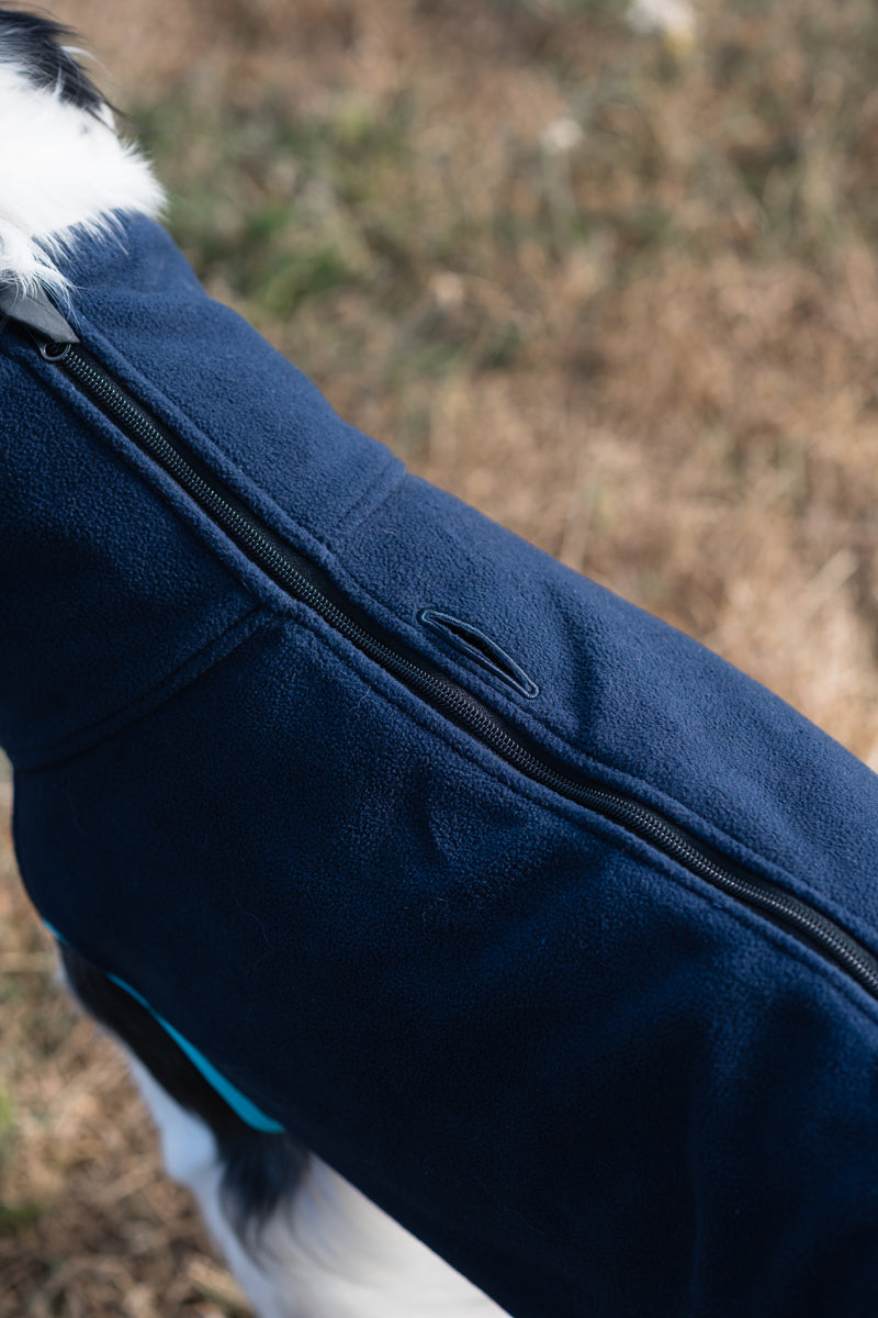 WIDE FIT Fleece Dog Jumper - Navy