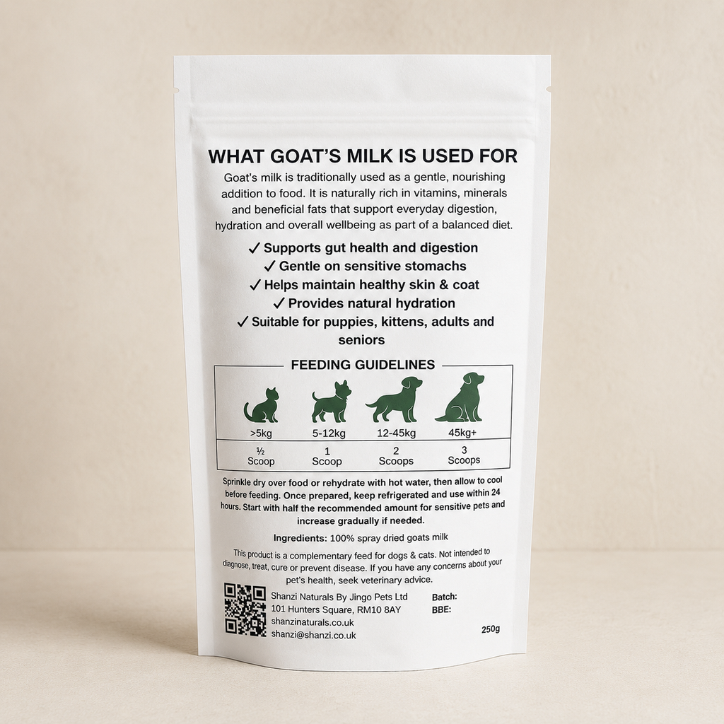 Whole Goat’s Milk Powder for Dogs & Cats – Easy Daily Gut & Nutritional Support