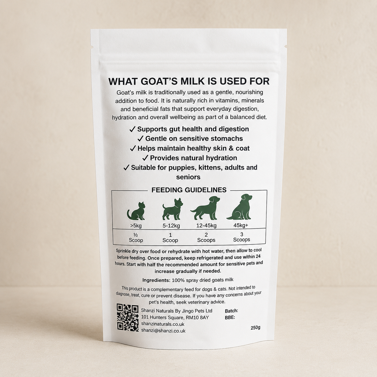 Whole Goat’s Milk Powder for Dogs & Cats – Easy Daily Gut & Nutritional Support