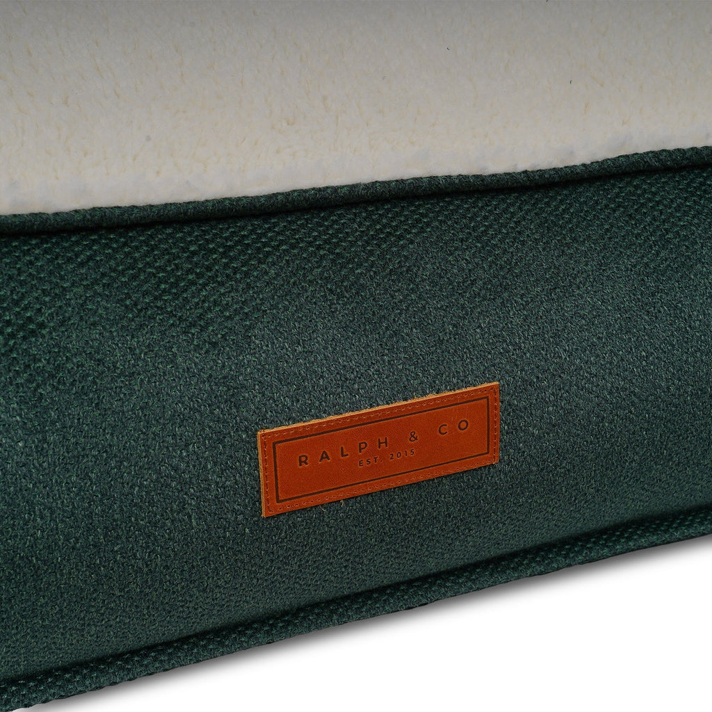 THE RICHMOND | LUXURY GREEN FLAT PILLOW DOG BED
